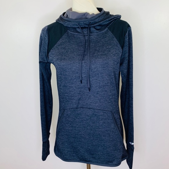 Champion Tops - Champion Space Dyed Funnel Neck Popover Hoodie XS